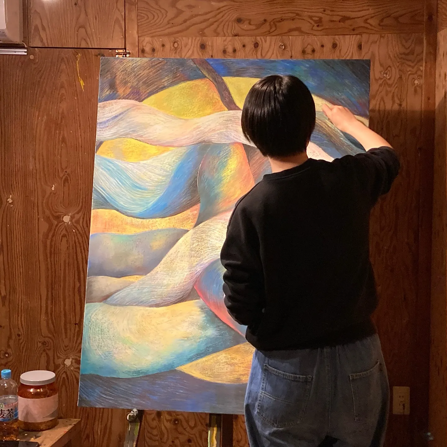 パステル画制作の様子🖼️
